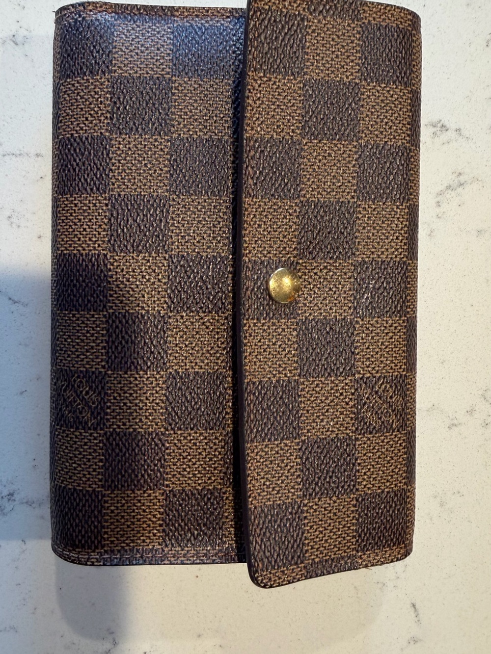 Vintage Louis Vuitton Brown Damier Leather Wallet/Key & Card Holder